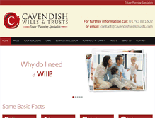 Tablet Screenshot of cavendishwillstrusts.com